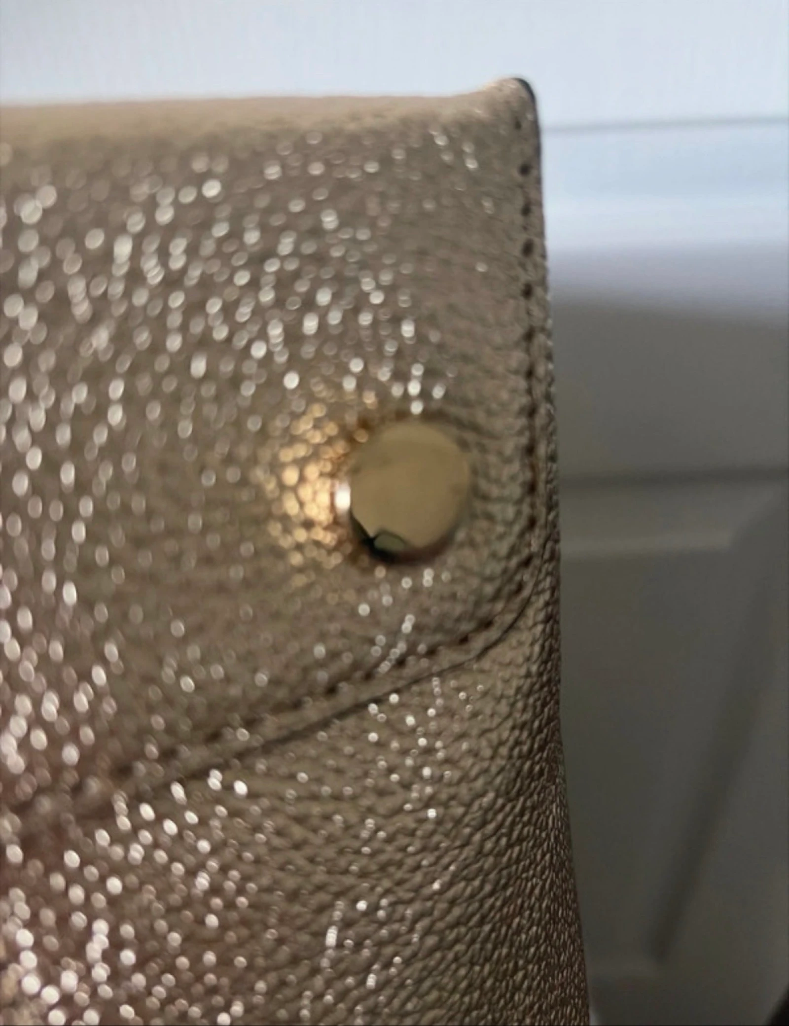 Michael Kors tas van gemêleerd goudkleurig leer – Uitstekende staat – Schouderband + dust bag – photo 8
